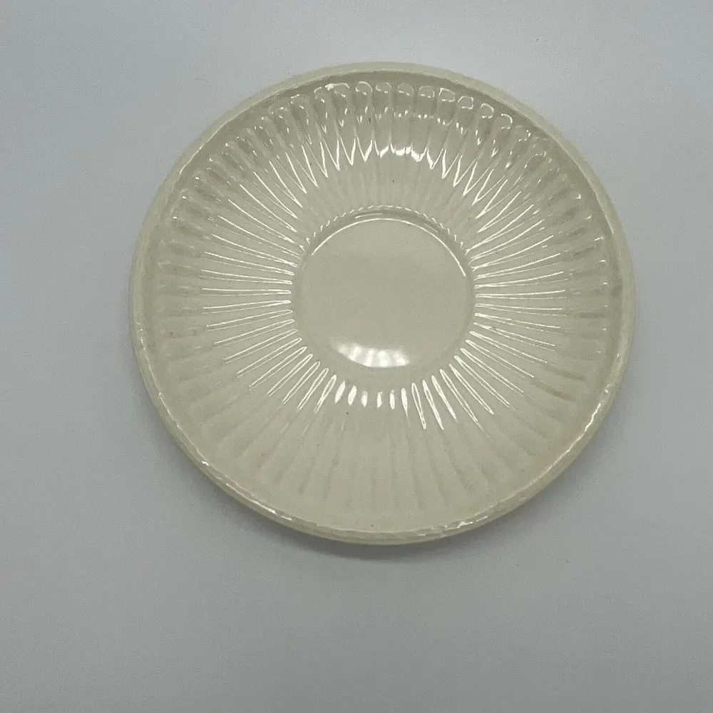 Wedgwood Edme Off-White Ribbed Rim Saucer in Excellent Used‎ Condition 5 1/2